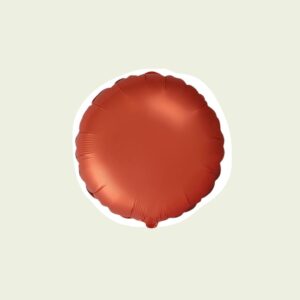 Шар фольгированный, Круг, Оранжевый, Сатин, 45 см